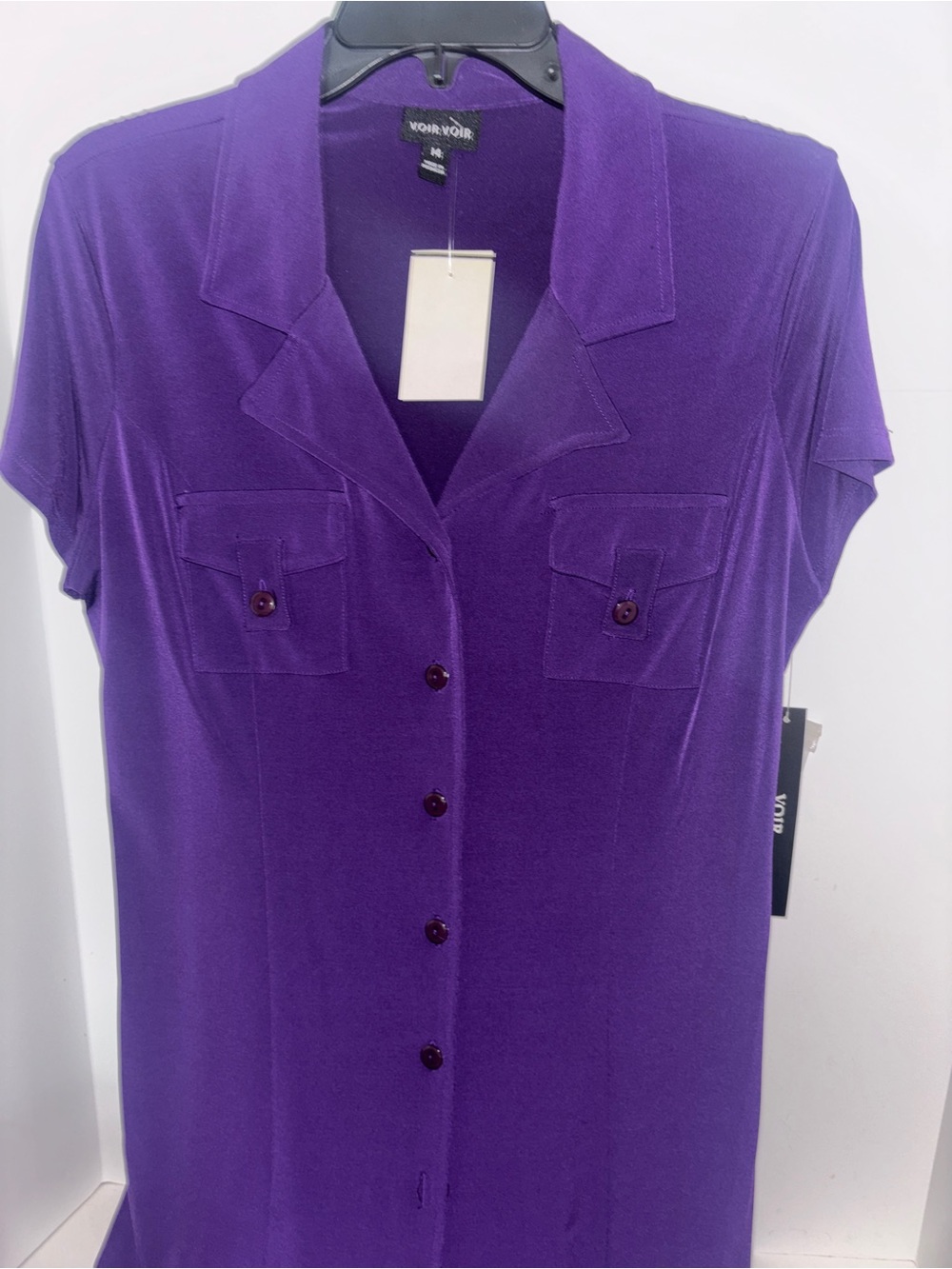 Voir-Voir Purple Button Front Dress NWT